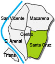 Lage des Apartments Santa Cruz